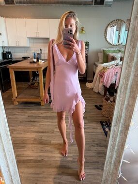 Princess Polly Lavender Ruffle Slip Dress